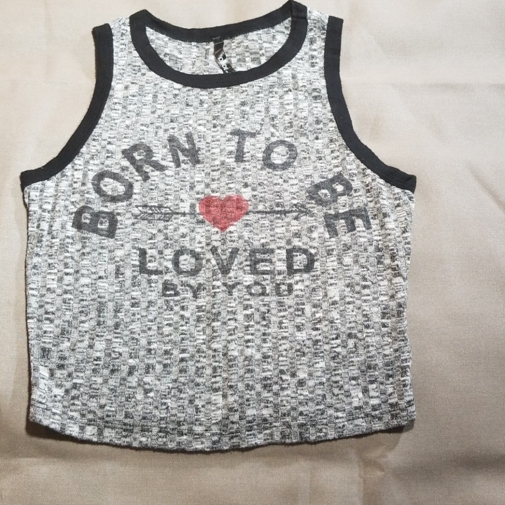 Childrens Black and Grey Tank Top